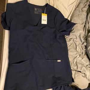 Navy blue scrub set NWT figs brand